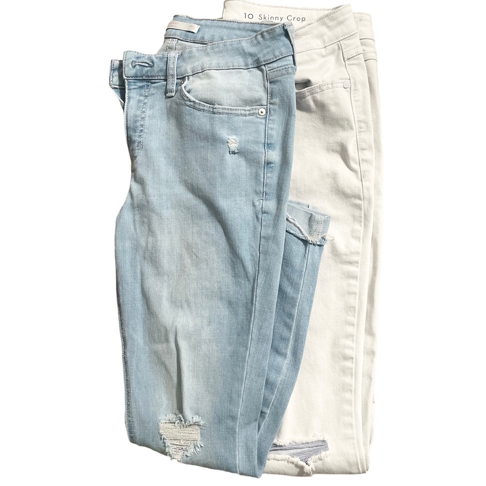 Lauren Conrad Skinny Crop Distressed Jeans